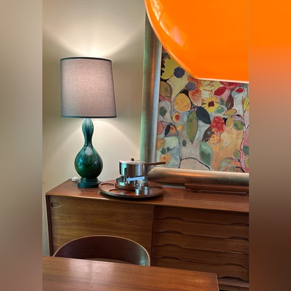 Read STELTON Denmark Fondue Set MCM Mid Century Modern Teak Lazy Susan Stainless - Picture 16 of 16